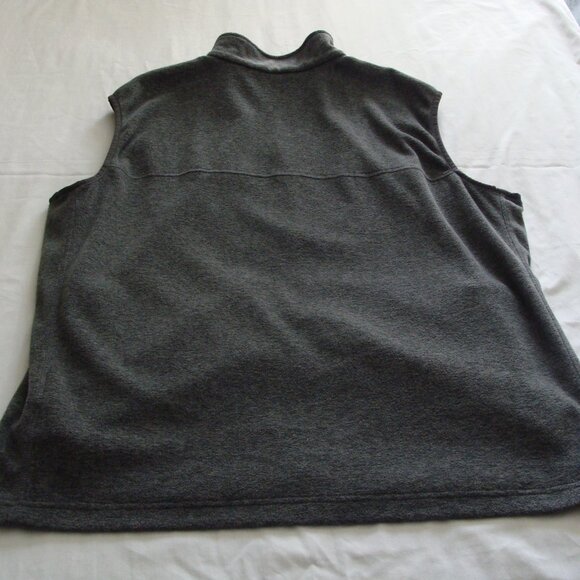 LANDS' END Medium Gray Sleeveless ZIP Up "OEKO-TEX" FLEECE Vest Sz XL (46-48) - Picture 4 of 7